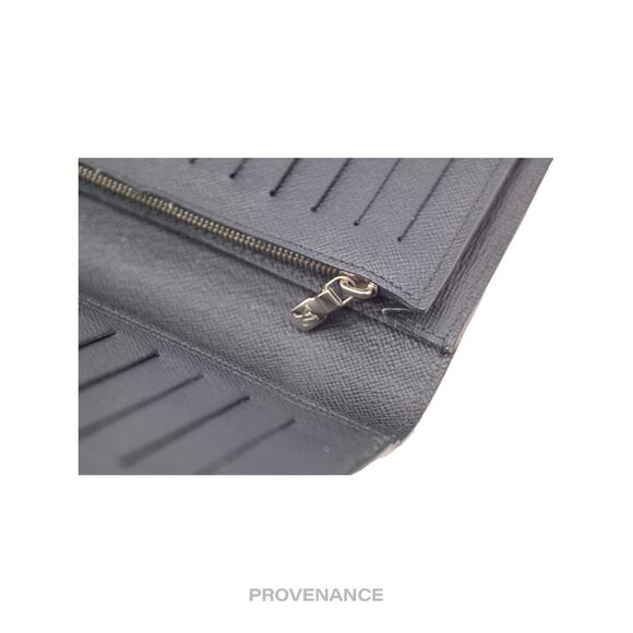 🔴 Louis Vuitton Brazza Long Wallet - Blue Marine Epi - Picture 8 of 9